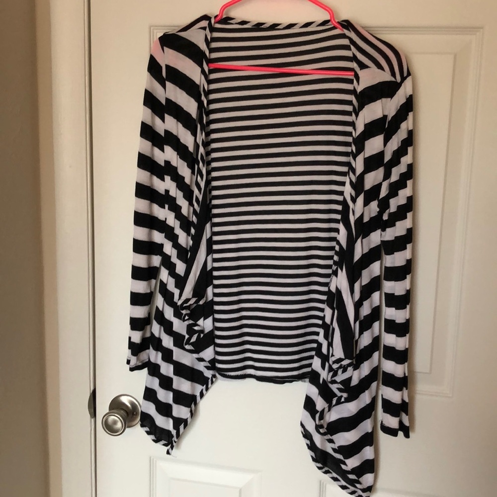 Black and white striped sweater